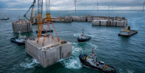 La primera isla artificial de energía del mundo: hormigón gigante y viento que cambia la electricidad offshore
